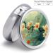 Small Travel Pill Case | Round Metal Pill Box | 3 Compartment Portable Organizer | Mini Pill Holder for Travel - Flower Design - Buy Online on GoSupps.com