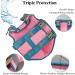 Vivaglory Sporty Dog Vest - Durable Neoprene Pet Security Vest with Velcro Fastener Pink Gray Large (Chest 64-76cm) - Buy Online on GoSupps.com