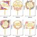 AIBAOBAO 6 Pack Happy Birthday Cake Topper Flowers Cake Toppers Multi-Patterned Acrylic Personalised Cupcake Toppers for Various Birthday Party Girls Kids Baby Wedding Mother Decorations Supplies - Buy Online on GoSupps.com