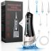 Cordless Water Flosser for Teeth Rechargeable - FZCOK 7 Clean Settings Oral Irrigator Dental Flosser for Braces Adults Teeth Cleaning Portable with Long Battery Life Waterproof(Black)