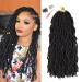 8 Packs Faux Locs Crochet Hair for Black Women, 18 Inch Natural Black Upgrade Pre Looped Goddess Locs Crochet Hair, Nu Soft Locs Synthetic Braiding Hair Extensions (18inch 8packs 1B#) 18 Inch (Pack of 8) Black #1B