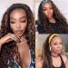 Curly Ombre Headband Wig for Black Women | P4/27 Highlights Water Wave Natural Hair | Real Remy Human Hair | Machine Made None Lace Front Wig | Glueless 150% Density 24 Wig - Buy Online on GoSupps.com