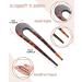 French Style U Shaped Hair Pins - 6 Pieces | Cellulose Acetate Tortoise Shell Hair Fork Sticks for Long Hair | Leopard Updo Chignon Pin Hair Accessories for Women Girls - Colorful Patterns - Buy Online on GoSupps.com