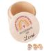 Wondering - milk tooth jar personalized made of wood with child -friendly UV printing - tooth box milk teeth as a reminder of the first teeth (rainbow pink)