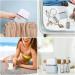 Madenia Travel Bottles Set - 50ml Clear Air Travel Containers for Cosmetics (4 Pieces) with Labels & Storage Box - Blue & Gray - Buy Online on GoSupps.com