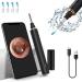 Puikos Ear Wax Removal 1296P FHD Otoscope with Light Earwax Removal Kit with 6 LED Light & 4 Ear Spoons Wireless Earwax Cleaner with Camera Compatible with iPhone iPad Android (Black)