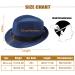 Ultrafun 5 Pack Short Brim Fedora Summer Beach Sun Hat Panama Cap for Men Women - Black, White, Khaki, Blue, Wine Red - Buy Online on GoSupps.com