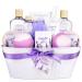 Bath Bombs Spa Gift Baskets Women - 12 Pcs Lavender Bath and Body Gift Sets Home Spa Gift Basket Green Canyon Spa