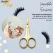 Stelone Professional Eyebrow Scissors - Small Curved Stainless Steel Beauty Scissor (Gold) - Buy Online on GoSupps.com