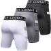 Lixada Men's Elastic Performance Sports Baselayer Shorts - Cool Dry Tights for Active Workouts | Large, A-Black/Grey/White - Buy Online on GoSupps.com