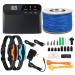 PcEoTllar Electric Fence for Dogs Rechargeable Underground Dog Fence System 2 dogs Receivers Waterproof Collar with 656Ft Underground Boundary Wire For 2 dogs