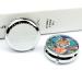 Round Tropical Tiger Print Pill Box - 3 Compartment Metal Organizer | Portable Decorative Medicine Case - Buy Online on GoSupps.com