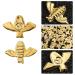 100pcs Nail Metal Bee Decoration Portable Small Nail Decoration for Retouching Manicure(Gold (100pcs))