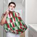 Red Green Christmas Tree Beard Bib - Non-Stick Grooming Cloth & Hair Catcher | Ideal Gifts for Men - Buy Online on GoSupps.com