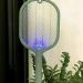Fly Swatter | Wall Mounted Insect Trap Swatter 3000 V UV Light Inhaled Photocatalyst Fly Trap 2 in 1 with Safety Mesh 3 Layers for Loboy Room (Green) - Buy Online on GoSupps.com
