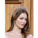 IYOU Bridal Wedding Headband Pearl Purple Headpiece Flower Goddess Halo Crown Costume Cosplay Hair Accessories for Women - Buy Online on GoSupps.com