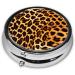 Stripes On Leopards Round Pill Box - 3 Compartment Portable Organizer for Purse & Pocket | Travel-Friendly - Buy Online on GoSupps.com