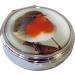 Shop Round Metal Pill Box with Mirror 3 Compartments | Puppy Design #1038 - International Shipping Available - Buy Online on GoSupps.com