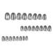 Cat Eye Press on Nails - Short Oval Gray Acrylic with Silver Glitter | 24 Pcs Daily Wear - Buy Online on GoSupps.com