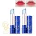 Korean Blue Jelly Lip Balm, Mini Blue Jelly Lip Gloss, Color Changing Lip Glosses, Color Changing Lip Balm, Long Lasting Moisturizing Lip Balm (2PC)
