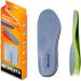 Memory Foam Arch Supports for Plantar Fasciitis & Flat Feet - 282mm (Men 9.5/Women 11) - Gray/Green - Buy Online on GoSupps.com