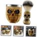 Villcase Men s Suit Stationery Box Set | Desk Organizer with Pen Holder Shaving Brush & Razor Holder - Portable Nylon Hairbrush & Skull Design - Buy Online on GoSupps.com
