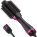 Hair Dryer Brush Blow Dryer Brush in One, 4 in 1 One Step Hair Dryer and Styler Volumizer Professional Hot Air Brush with Negative Ion Anti-frizz Blowout for Drying, Straightening, Curling, Salon Black Pink