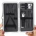 Maincure Set MOMSIV Professional 12Pcs Stainless Steel Nail Clippers Set Pedicure Kit Grooming Tools with PU Leather Case for Girls and Women Gift Black