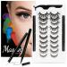 Magnetic Eyelashes Kit, OTET Magnetic Lashes Natural Look, Lightweight Magnetic Eyeliner and Eyelashes with 2 Eyeliners & Tweezers - Easy to Wear