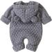 Unisex Knitted Hooded Romper | Baby Long Sleeve Onesie | 12-18 Months | Gray-Hairball - Buy Online on GoSupps.com