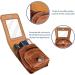 Travel Lipstick Organizer Case - Portable Makeup Bag with Mirror | Plant Annual Rings Pattern | International Shipping Available - Buy Online on GoSupps.com
