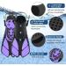 Happyouth 6 in 1 Snorkel Set with Panoramic View Mask, Trek Fin, and Dry Top Snorkel - Purple, S/M (US Size 4.5-8.5) - Buy Online on GoSupps.com