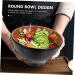 Zerodeko 3pcs Anti-Earth Clay Ramen Bowl De Ceramic Snack Bowls Household Rice Bowl Japanese Bowl Miso Soup Bowls Ceramic Soup Bowl Snack Dish Food Container Commercial Round Bowl 12X12X6.3CMx3pcs Blackx3pcs - Buy Online on GoSupps.com