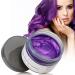 Filfeel hair color wax 120g hair styling sludge for men women disposable unisex dye ointment diy hairdressing cream for halloween party cosplay (violet)