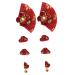 MAGICLULU 4 Pairs Cherry Blossom Hairpin Kawaii Hairpin Fringe Trim Hair Clips for Chinese Decor Decorative Hairclip Graduation Hair Clip Decorate Child Kimono Polyester Delicate
