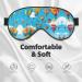Colorful Blue Sky Print Eye Mask | Soft Comfort Unisex Sleep Mask for Travel Yoga & Shift Work - Perfect Black Shade Cover - Buy Online on GoSupps.com