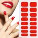 Gel Nail Stickers Cuttable Semi Cured Gel Nail Strips Self-Adhesive Full Nail Wraps Nail Polish Stickers Bright Red Semi Cured Gel Nails - Buy Online on GoSupps.com