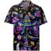 PIGO American Bigfoot Hawaiian Shirt for Men - Funny Sasquatch Button Down - Neon Mexico - X-Large - Buy Online on GoSupps.com