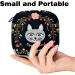 Menstruation Pad Bag with Zipper | Women's Napkin & Tampon Collector | Funny Cats & Floral Designs | Perfect for Girls - Buy Online on GoSupps.com