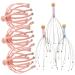 TOVINANNA 1 set head massage device Tool box octopusal massage massage multifunction massage device multi -purpose tool relaxing portable head scratch pink pp This scroll wheel