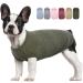 Hjumarayan dog sweater Small dogs - thin dog sweater washable dog sweater elastic sweater dog striped dog shirt dog sweaters for chihuahua yorkshire terrier (green s) s military green