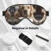 Cute Dog Bone Bowl Woof Paw Print Unisex Sleeping Eye Mask Soft Comfortable Light-Blocking Eye Mask - Buy Online on GoSupps.com