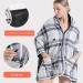 XJz Slope Electrically Heated USB Office Blanket - Soft Flannel Thermal Portable Knee Warmer | Gray & White Plaid 180x70cm - Buy Online on GoSupps.com