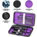 Glamne Manicure Set - 10 in 1 Professional Stainless Steel Nail Clippers Kit with Leather Travel Case | Perfect for Travel - Purple - Buy Online on GoSupps.com