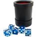 Genuine Las Vegas Casino Dice Set of 20 with 4 Dice Cups | Red, Green, Blue & Purple Dice | Bicast Leather Cups | Perfect for Liars Dice, Yahtzee, Farkle & Casino Nights - Buy Online on GoSupps.com