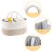 WHATWEARS Baby Diaper Caddy Organizer - Portable Cotton Rope Basket for Boys and Girls - Yellow Nursery Storage with Compartments - Buy Online on GoSupps.com