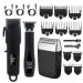 Cordless Hair Clippers for Men Precise Close Hair Cutting Kit Rechargeable Barber Clippers Beard Trimmer Electric Nose Hair Trimmer Professional Hair Clippers and Trimmer Set Black