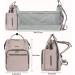 KROSER Diaper Bag Backpack with USB Charging Port | Large Capacity Travel Backpack for Mom in Grey Pink - Buy Online on GoSupps.com