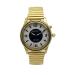 Suddenly Talking Watches for Seniors Men Loud Sound for Visually Impaired Gold Stainless Steel Contraction Watch Band Time-Day-Date Alarm Clock