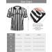 SOMSOC 6-Piece Men's Referee Costume Set - Official Umpire Jersey, Whistle, Hat, Cards, Penalty Flag - Rugby Necessities, Black/White - Large - Buy Online on GoSupps.com